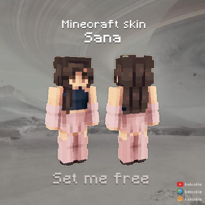 ⌜ set me free ⌝ | Sana | Twice | 사나 Minecraft Skin