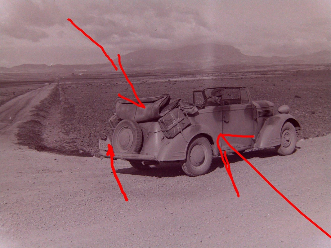 Beute Jeep Willys , VW- Kübelwagen, Motorrad Afr