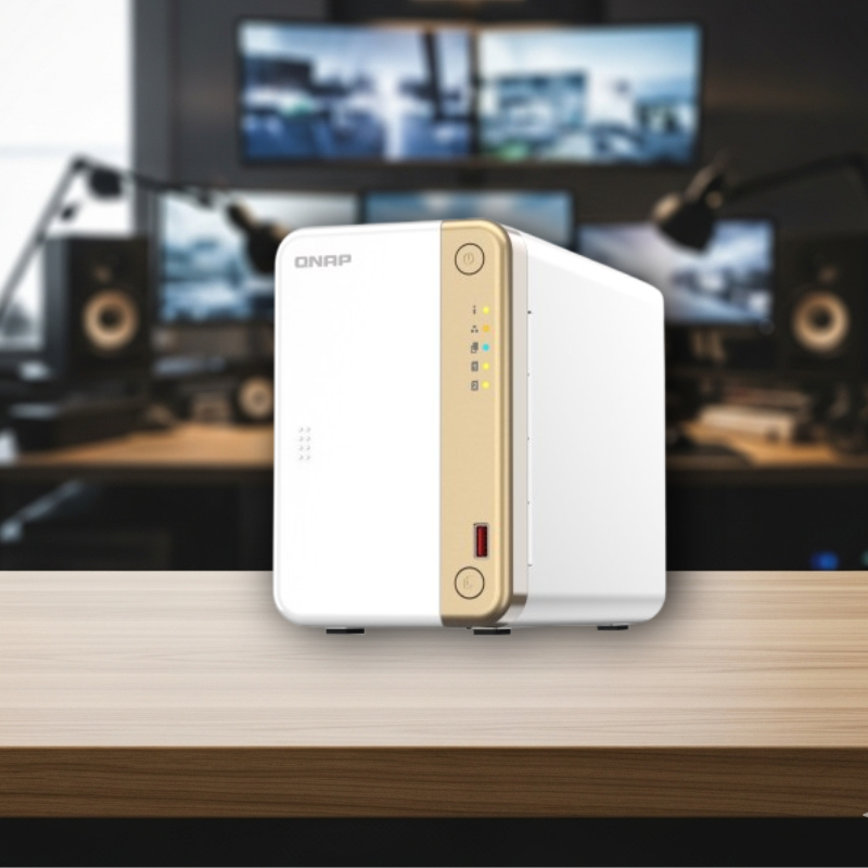 QNAP TS-262 como central de mídia conectado a uma TV