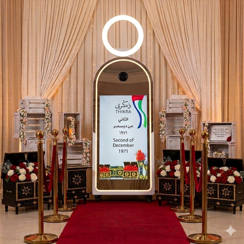 Thikra Mirror Photo Booth - UAE National Day Theme