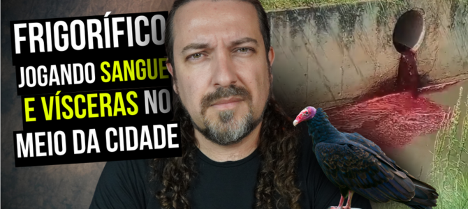 Frigorífico flagrado jogando sangue e vísceras no meio da cidade de Betim, em Minas Gerais