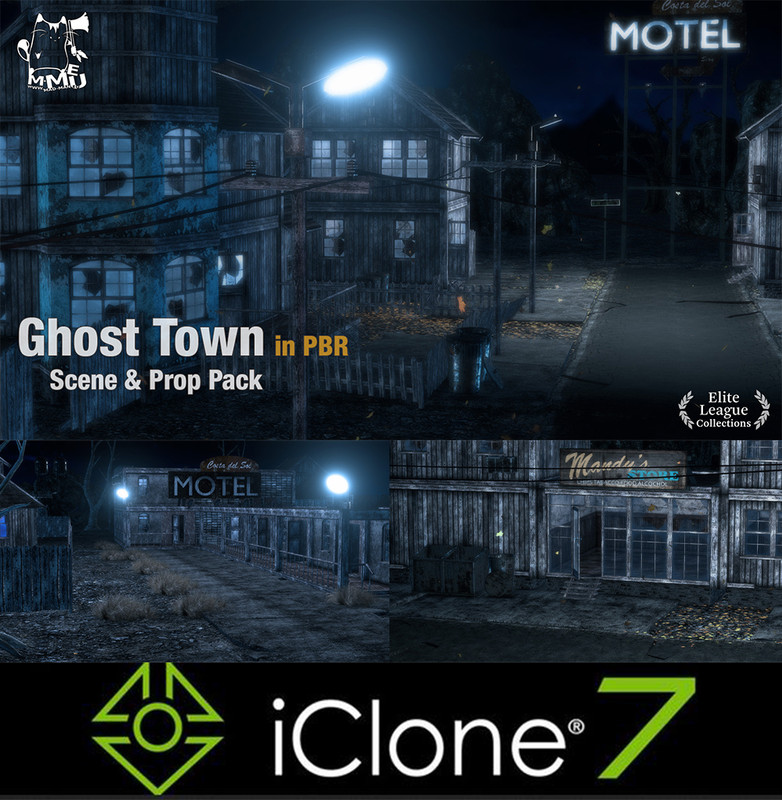 iClone Ghost Town in PBR