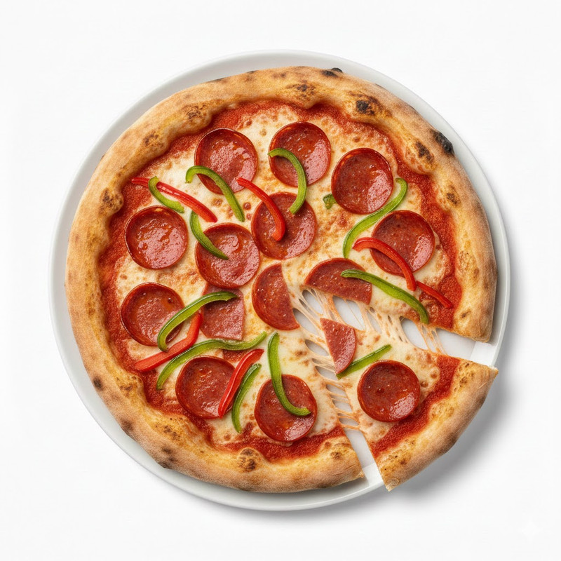 Pizza De Pepperoni Y Queso