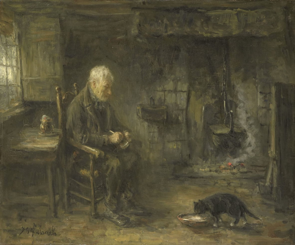 1-Jozef-Israls-Interior-of-a-Peasant-Hut-Meister-Drucke-1396297