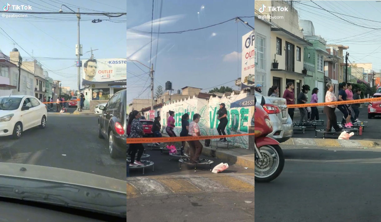 Mujeres cerraron la calle para hacer ejercicio en Iztapalapa, su video es viral
