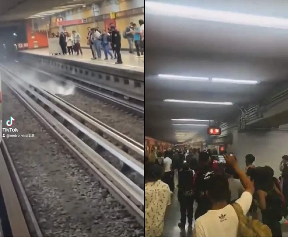 Explosión en Línea 9 del Metro CDMX aterroriza a los usuarios: video