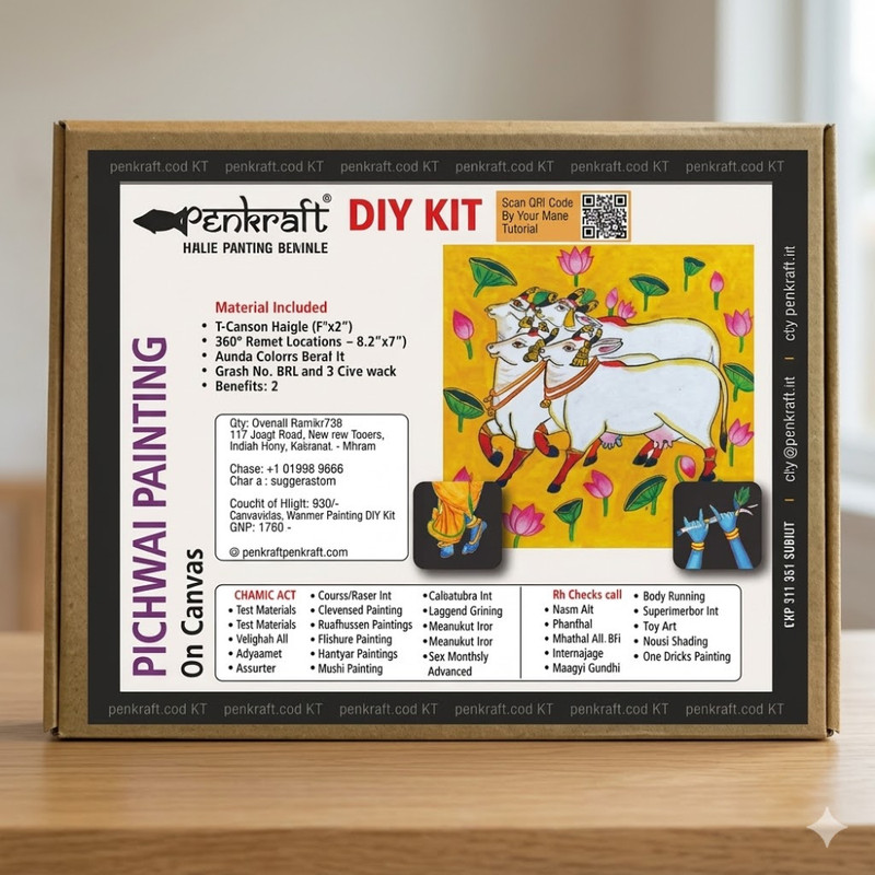 Pichwai Painting on Canvas DIY Kit 