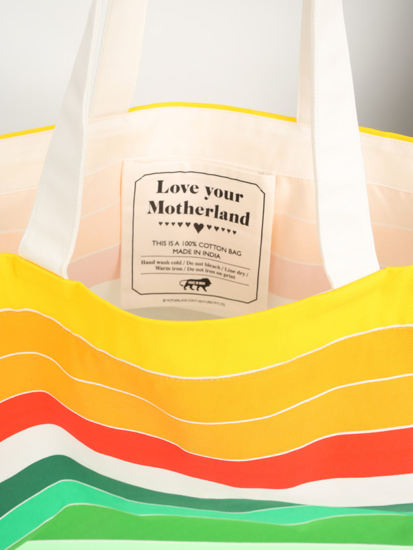 Motherland Bharat India Social 2026 2 Stripes Tote 3