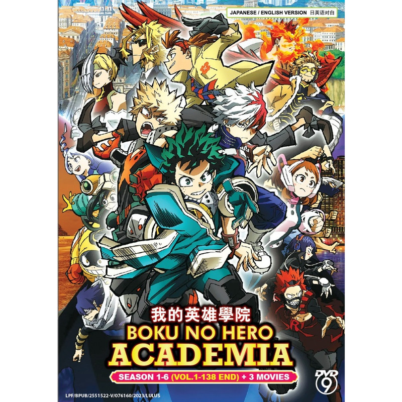 Anime DVD Boku no Hero Academia (My Hero Academia) Season 1-6+3 Movies