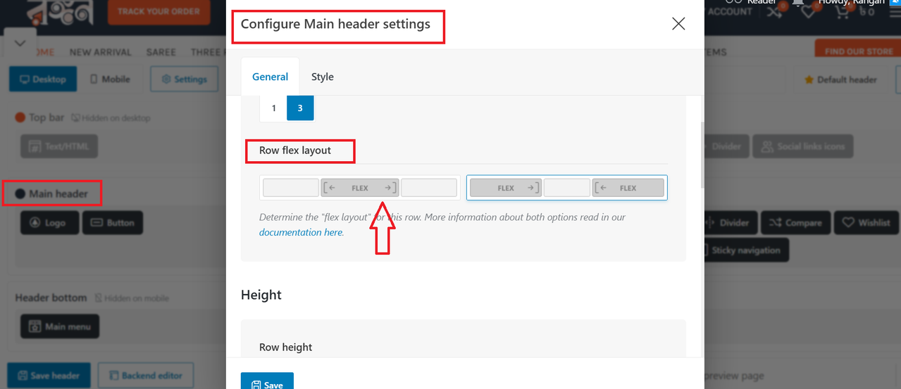 header builder