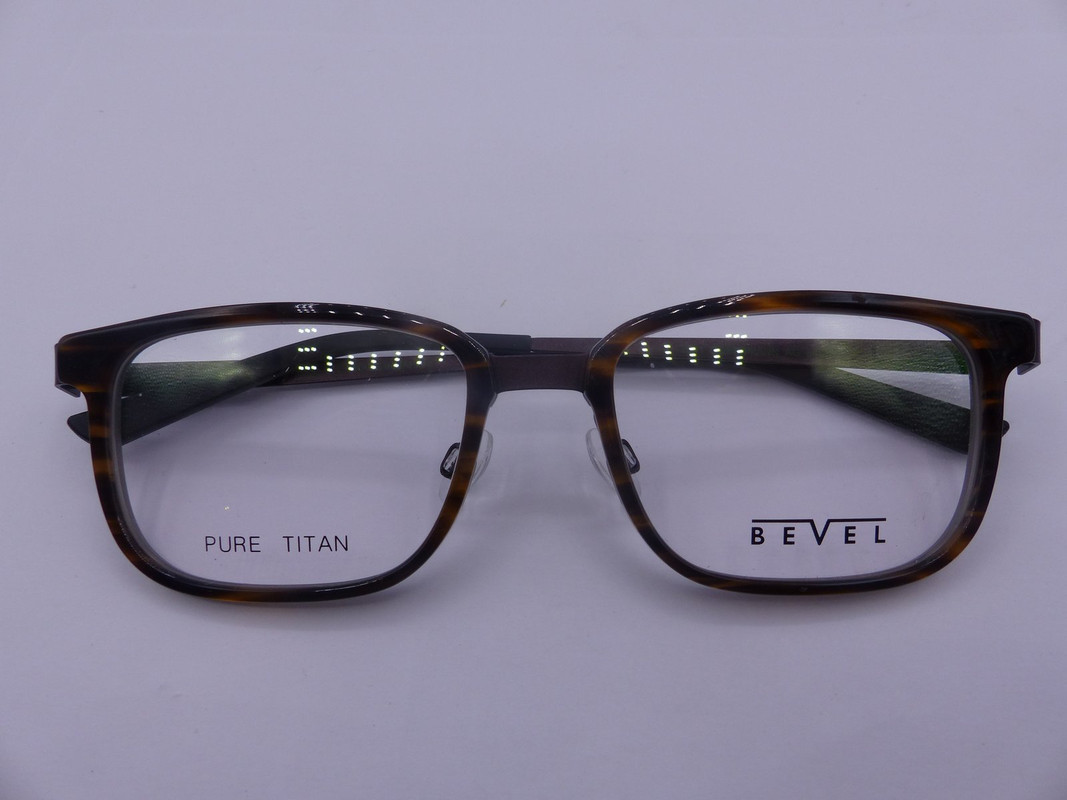 BEVEL 2541 DOBERMANN AMBER STEEL/GREY UNISEX EYEGLASSES FRAMES SIZE 54-20