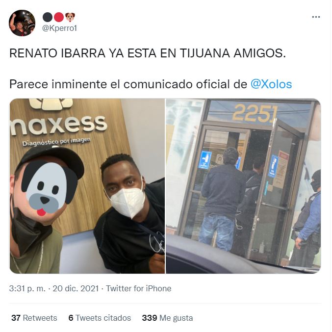 Renato Ibarra será nuevo jugador de los Xolos de Tijuana para el Clausura 2022