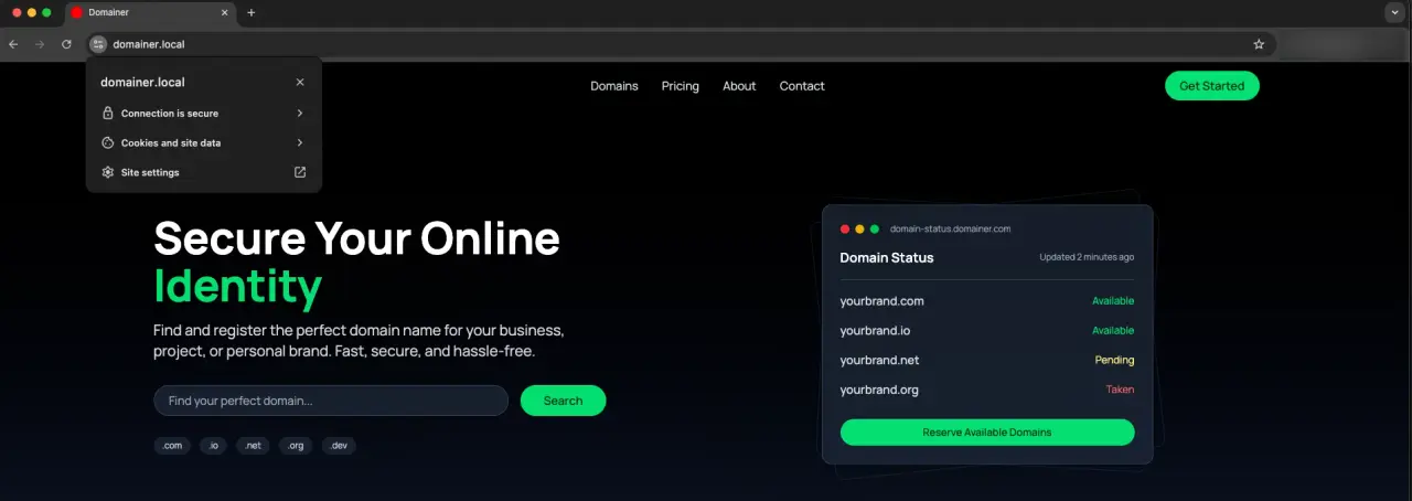 Local domain using nginx and SSL