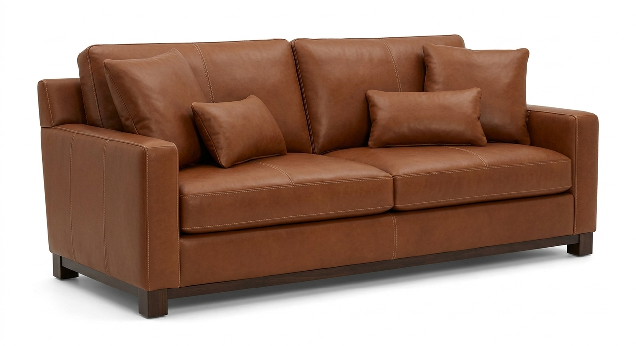 Maxwell Custom Made Leather Sofa — Premium Decor SD