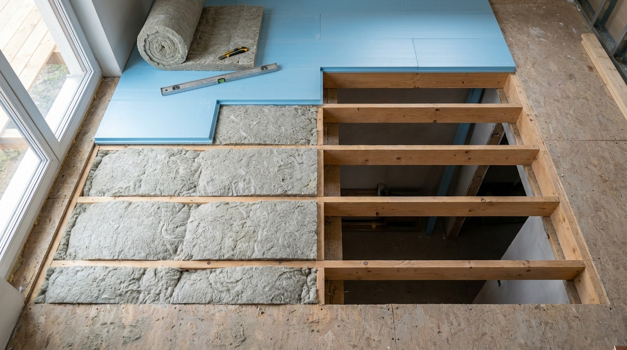 Утепление пола XPS и минватой в жилом доме