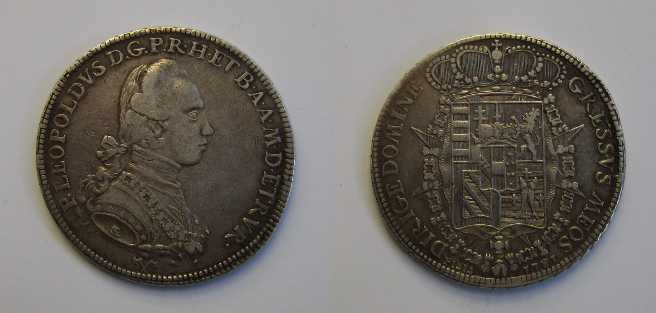 Thaler Leopoldo I de Habsburgo Lorena. Florencia. 1781 1-Thaler-Leopoldo-II-Pisa-1781