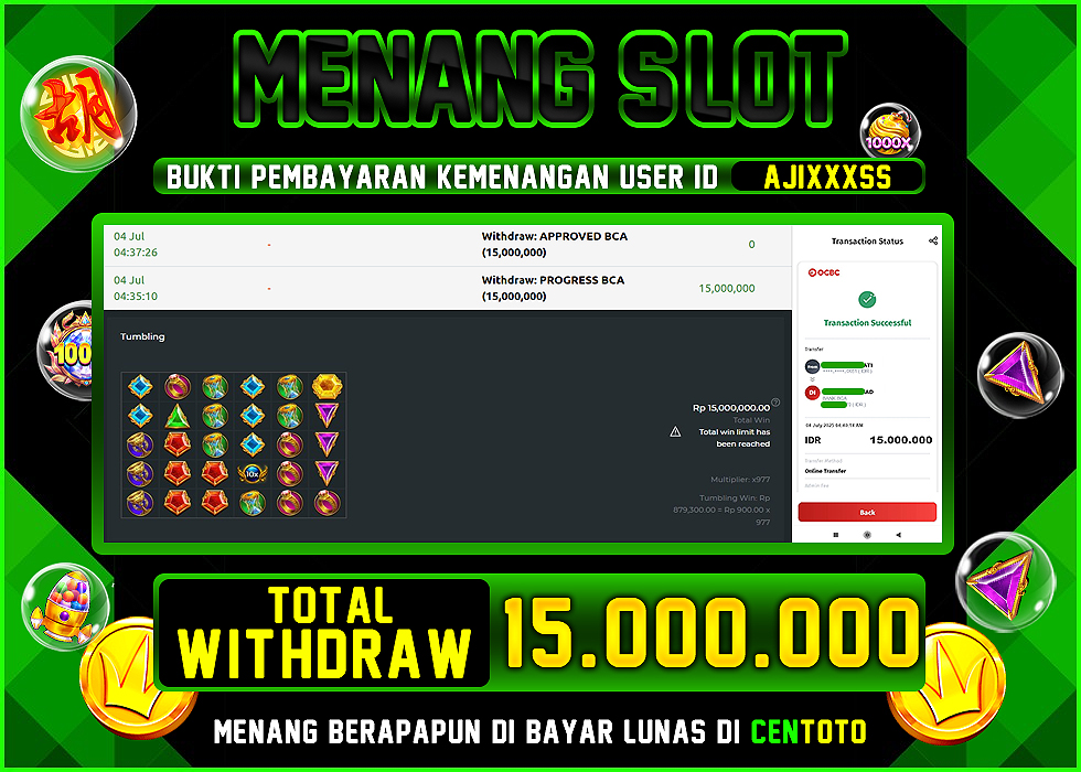 BUKTI JACKPOT LUNAS CENTOTO