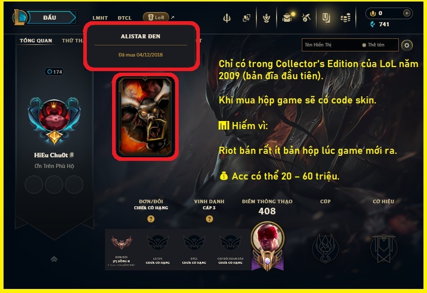 Acc LMHT # - Khung Đồng