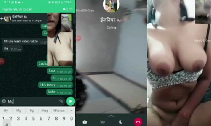 sixxvidio Video call nude sex show and fingering desi girl