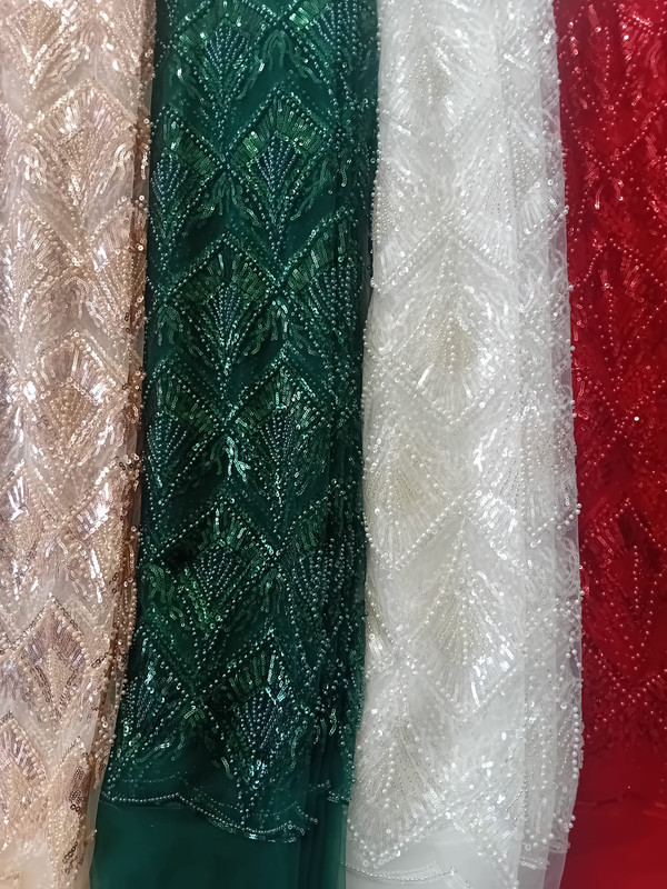 Beaded & Sequence Net Lace — Jadayat fabrics