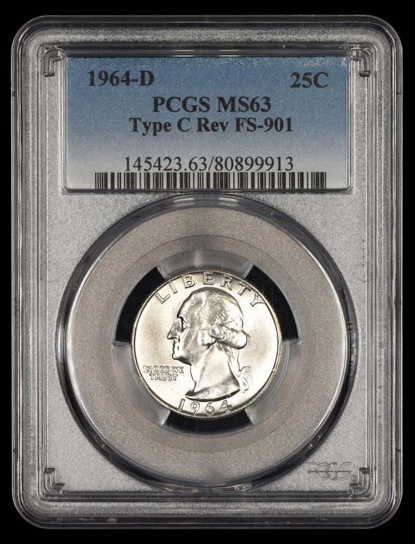 1964 D Washington Quarter PCGS MS63 Type C Rev. FS-901 | eBay