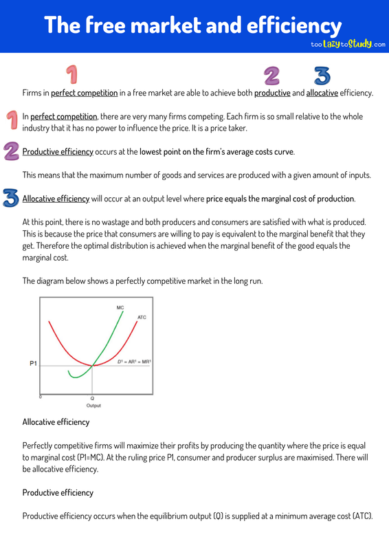 The free market and efficiency