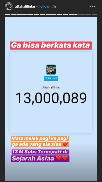 Insta Story Atta Halilintar
