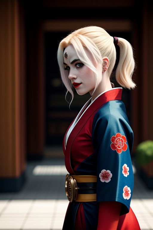 Harley-Quinn-wearing-a-kimono-22