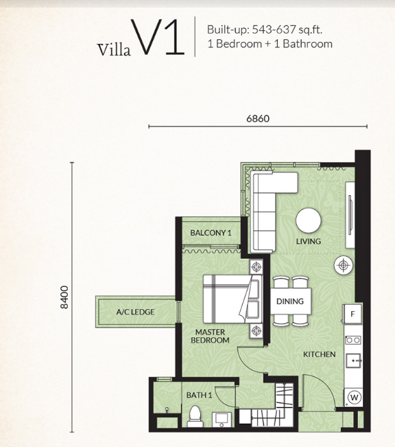 Est 8 Type H floor plan in Seputeh, Kuala Lumpur