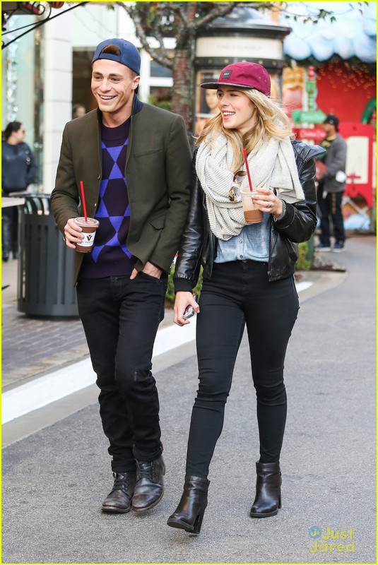 Colton Haynes with cool, Girlfriend Emily Bett Rickards 