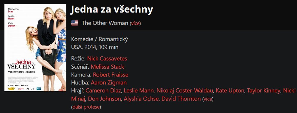 Re: Jedna za všechny / Other Woman, The (2014)