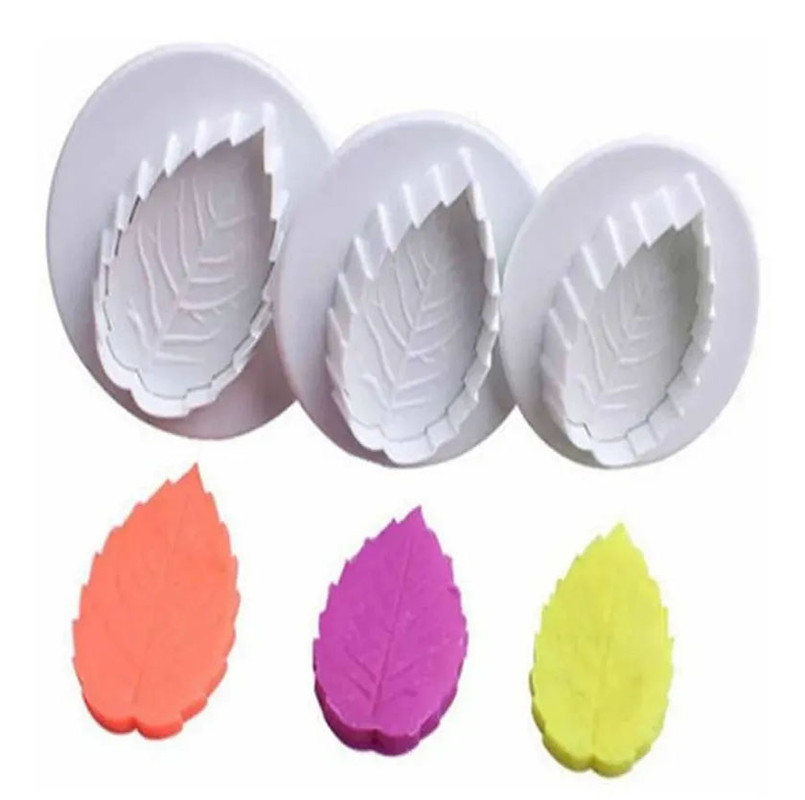Molde cortador de hoja de rosa para fondant pastel o porcelanicrón