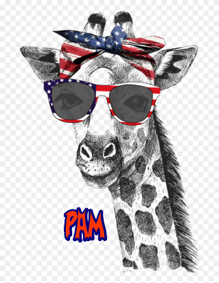 Pam-Giraffe-Patriotic