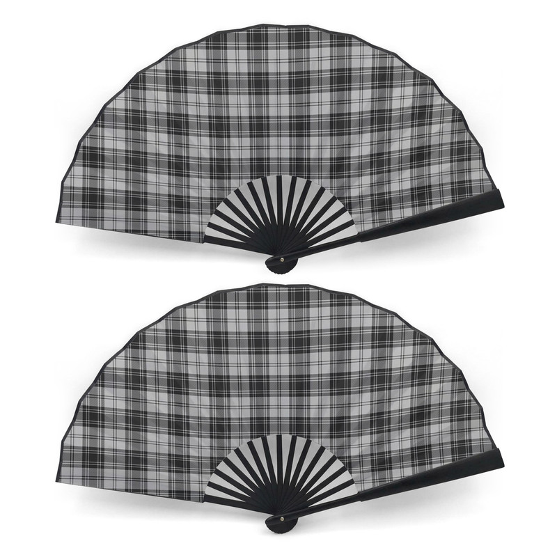Sandilands Grey Tartan Folding Fan 1