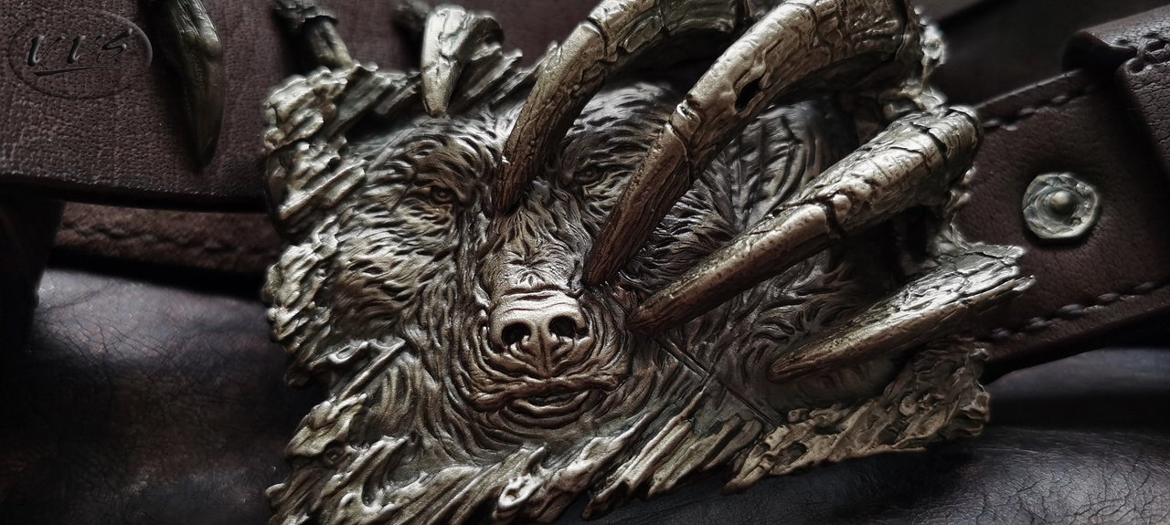 пряжка медведь литая большая нейзильбер3