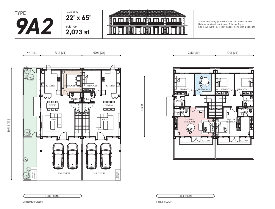 Cheerywood Type A floor plan in Eco Majestic, Semenyih, Selangor