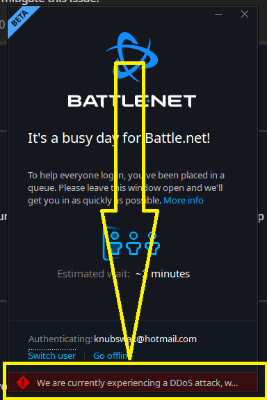 Battle.Net Under DDoS Attack