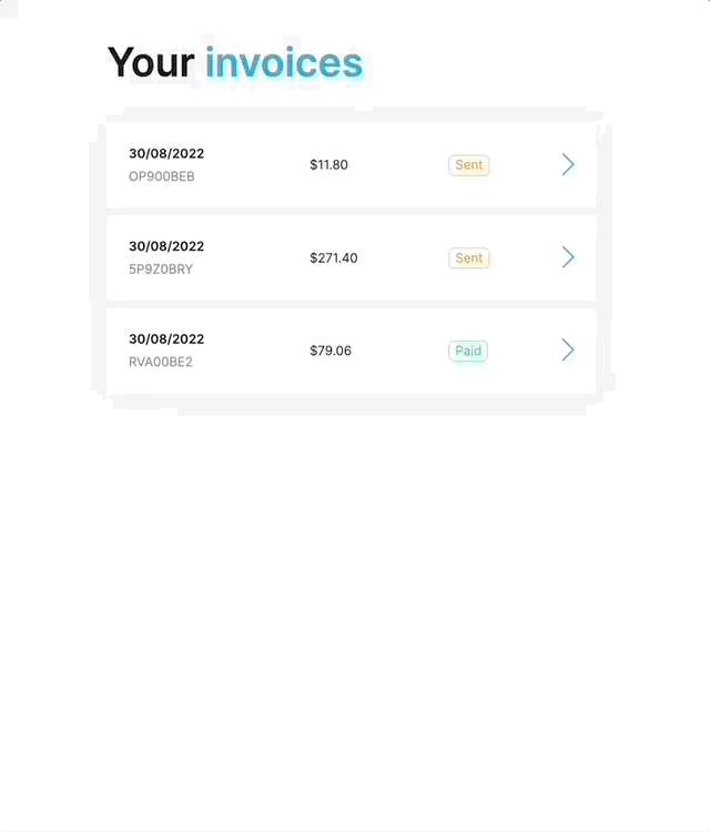 Paying invoices from the Storeganise Customer Portal