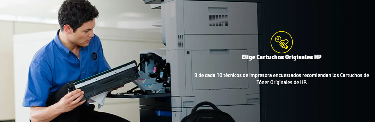 Una impresora HP LaserJet Pro en un entorno de oficina.