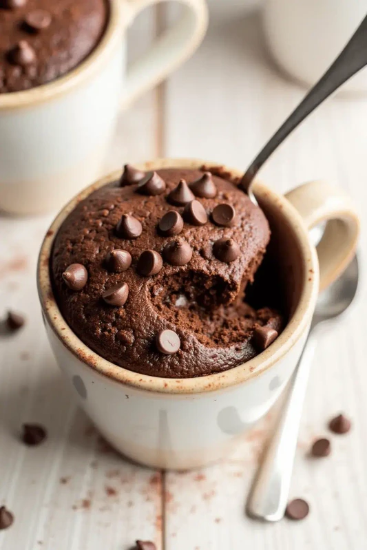 Pastel de plátano de taza