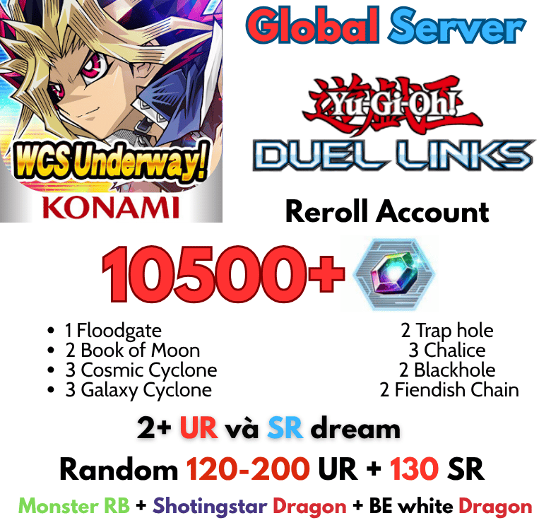 [Global]  Yu-Gi-Oh Duel Links Reroll Account