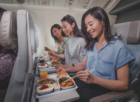 Economy Class Cabin with Passengers