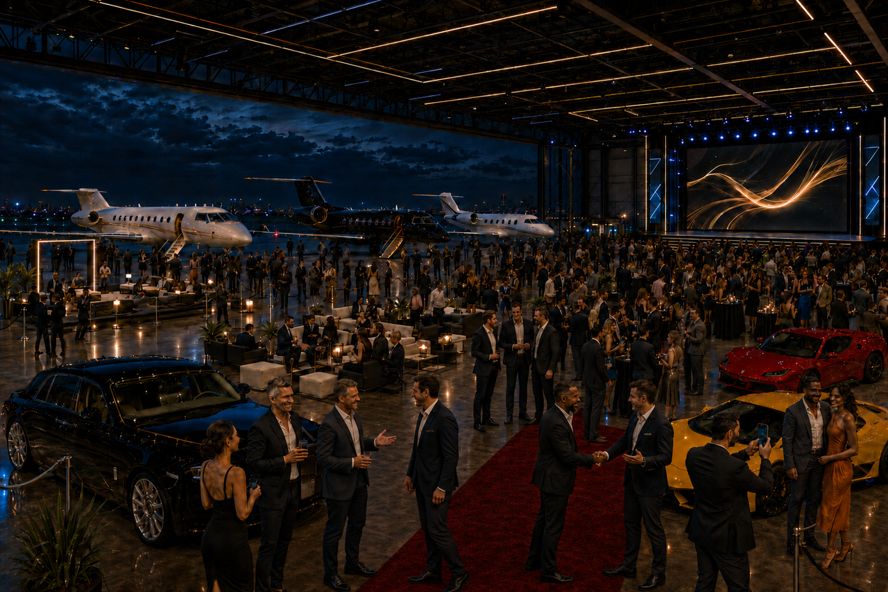 Inside the hangar