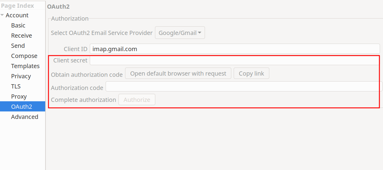 OAuth2 Settings