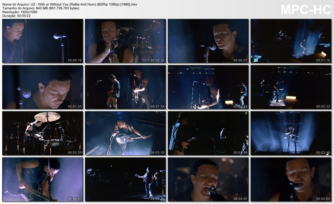 U2 - With or Without You (Rattle And Hum) (BDRip 1080p) [1988]