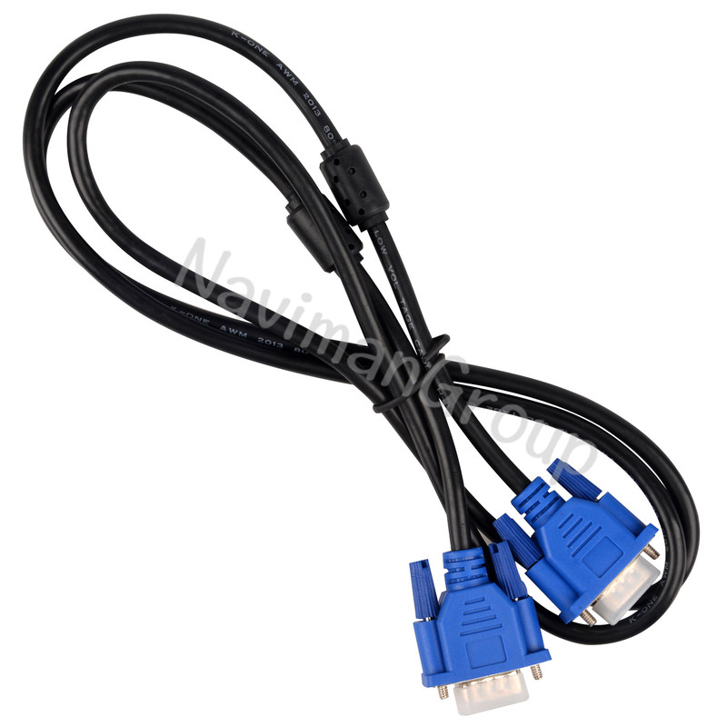 5 Feet Screwin VGA cable with 15pin male input and output VGA to