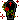 a black coffin with a red cross on the top covered in roses and red glitter