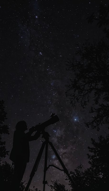 observador con acceso a un cielo oscuro