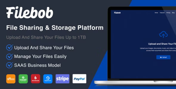 Filebob – File Sharing And Storage Platform (SAAS) PHP