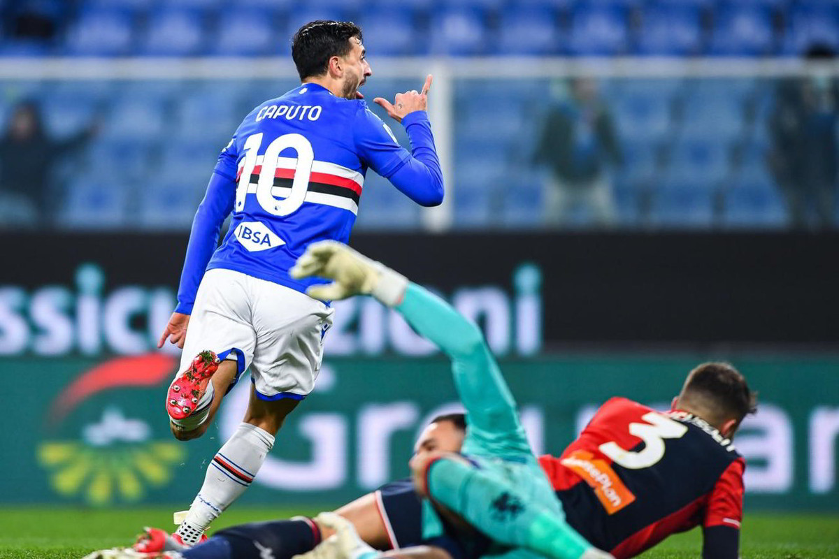 Genoa-Sampdoria risultato 1-3: Gabbiadini e Caputo affondano Shevchenko 
